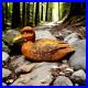 Vintage Hand-Carved Wooden Duck Decoy By R. Rials 1986