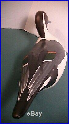 Vintage Hand Painted & Carved Duck Decoy Dave Walker #6