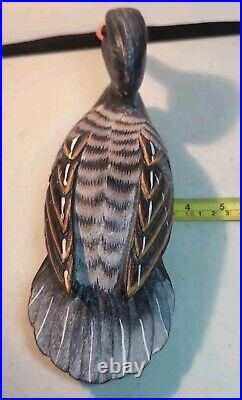 Vintage Hand Painted Wooden Duck Decoy