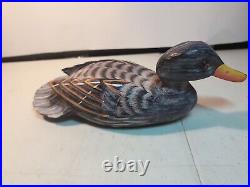 Vintage Hand Painted Wooden Duck Decoy