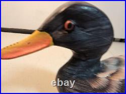 Vintage Hand Painted Wooden Duck Decoy