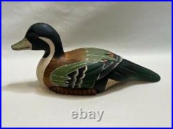 Vintage Handcarved & Painted Wooden Duck Decoy, Signed, 19 Long, 8 1/2 High