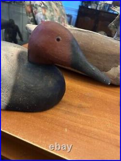 Vintage Herter's 1893 wood duck decoy glass eyes excellent condition 16