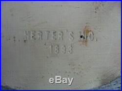 Vintage Herters Inc 1893 Duck Decoy Wood Duck Drake Handpainted Wood RARE
