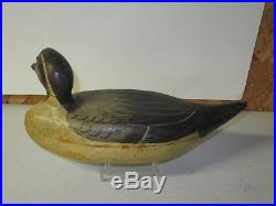 Vintage Illinois River Hollow Carved Turned Inlet Head Pintail Drake Duck Decoy