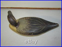 Vintage Illinois River Hollow Carved Turned Inlet Head Pintail Drake Duck Decoy