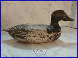 Vintage Illinois River Hollow Carved Working Decoy. In The Style Of Fred Allen