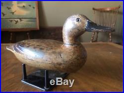 Vintage Illinois river duck decoy Robert Elliston decoy