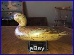 Vintage Illinois river duck decoy Robert Elliston decoy