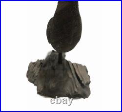 Vintage Ira Steckel Wood Shorebird Decoy On Stand