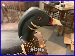 Vintage JIM SLACK Pair Of Duck Decoys WOOD DUCKS Original And Excellent