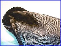 Vintage John Kalash bluebill Hand Carved wood duck decoy Gibralter Michigan