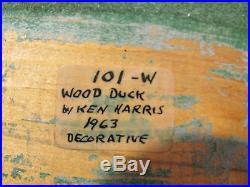 Vintage Ken Harris Decoy Wood Duck