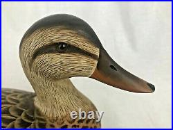 Vintage Ken Harris Signed Tom Ferguson Decorative Mallard Hen Duck Decoy 1983