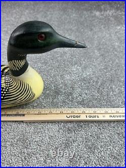 Vintage Kevin J Kerrigan Carved & Painted Duck Loon Decoy Signed Numbered #88