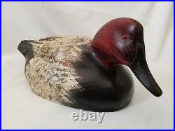 Vintage Leo Koppy Rare 16 Wood Large Duck Decoy Hand Carved Signed Great