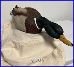 Vintage Loon Lake Decoy Feeding Mallard Duck Design By Sam Nottleman