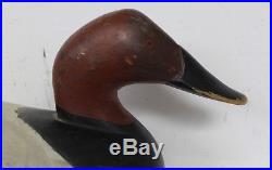 Vintage Madison Mitchell Canvasback Drake and Hen Duck Decoy 1948 and 1950