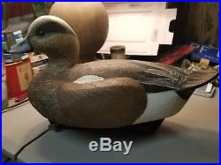 Vintage Male Drake American Wigeon Cork Decoy carved by Mike Smyser 1994