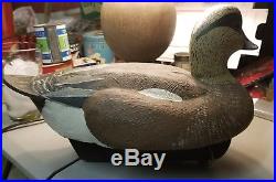 Vintage Male Drake American Wigeon Cork Decoy carved by Mike Smyser 1994