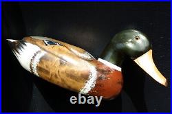 Vintage Mallard Drake Duck Decoy. Original Paint