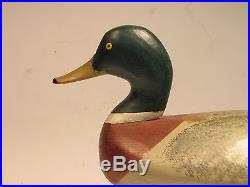 Vintage Mallard Drake Duck Decoy by Jim Currier O. P. Ca. 1940's