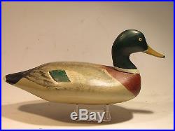 Vintage Mallard Drake Duck Decoy by Jim Currier O. P. Ca. 1940's