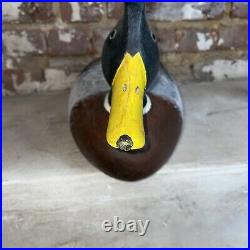 Vintage Mallard Duck Decoy by Doug Williams Jackson, Mississippi Tupelo Gum Wood