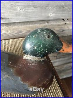 Vintage Mason Glass Eye Duck Decoy