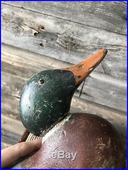 Vintage Mason Glass Eye Duck Decoy