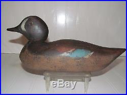 Vintage Mason Painted Eye Grade Blue Wing Teal Duck Decoy 1905 100% Orig Paint