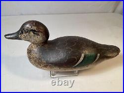 Vintage Mason Standard GE Green-Winged Teal Hen Duck Decoy Touch Up Paul Fortin