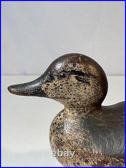 Vintage Mason Standard GE Green-Winged Teal Hen Duck Decoy Touch Up Paul Fortin