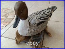 Vintage Master Carved Wood Mallard Duck Decoy Signed by Bob Cleveland 2000