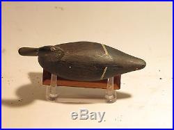 Vintage Miniature Bob McGaw Black Duck Duck Decoy ca. 1930's O. P