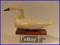 Vintage Miniature Bob McGaw Swan Duck Duck Decoy ca. 1930's O. P