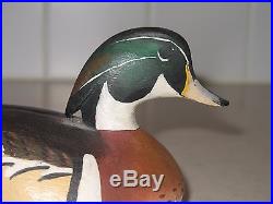 Vintage Miniature Oliver Lawson Wood Duck Decoy Pair -Duck House Rumbley, Md