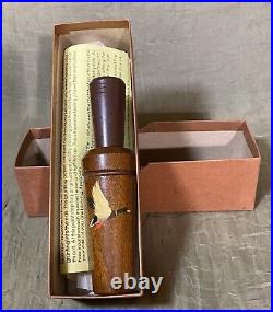 Vintage Nice Wood Signed Glynn Scobey Hand Painted Mallard Duck Call In Box