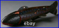 Vintage Old 7.5 Trout Ice Fish Spearing Decoy Folk Art Fishing Lure