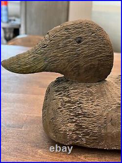 Vintage Old Antique Primitive Folk Art Wood Carved Duck Decoy
