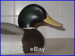 Vintage Oliver Lawson Mallard Duck Decoy -Signed and Dated