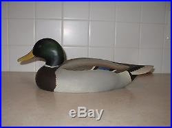 Vintage Oliver Lawson Mallard Duck Decoy -Signed and Dated