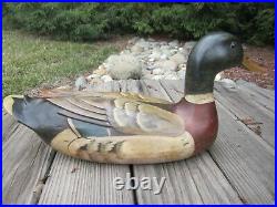 Vintage Original Tom Taber Hersey Kyle Wood Duck Wooden Decoy