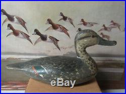 Vintage Otto Garren Canton Illinois early Pintail Hen as found Duck Decoy
