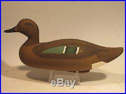 Vintage PAIR of Green Wing Teal Duck Decoys by Paul Gibson S&D 1982