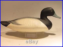 Vintage PAIR of Rare Oversize Blue Bill Duck Decoys by Madison Mitchell S&D 1970