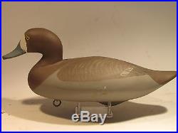 Vintage PAIR of Rare Oversize Blue Bill Duck Decoys by Madison Mitchell S&D 1970