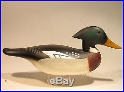 Vintage PAIR of Red Breasted Merganser Duck Decoys by Charlie Joiner S&D 2004