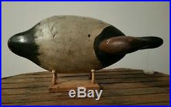 Vintage Pair 1945 R Madison Mitchell Canvasback Duck Decoys MD VA NC PA DE NJ NY