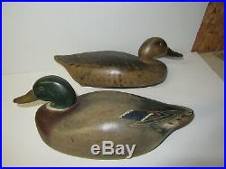 Vintage Pair Original Paint Wildfowler Mallard Duck Decoys